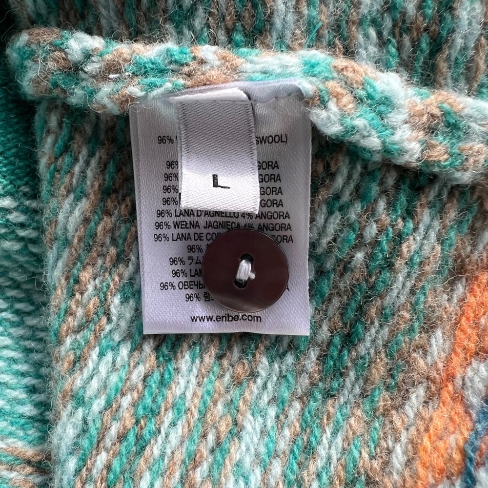 Eribe Scotland Knit Alpine Cardigan, Fair Isle, Size Large, Soft Wool/Angora - Picture 11 of 13